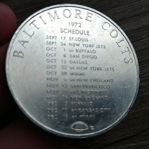 Vintage 1972 Baltimore Colts Johnnie Walker coin
